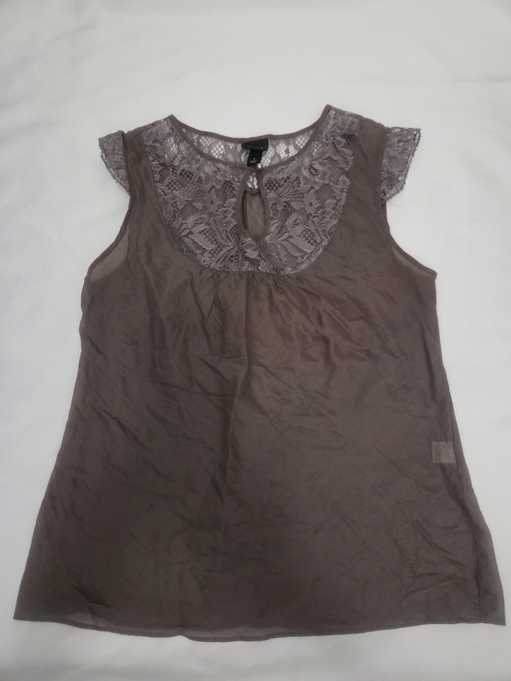 Mossimo Supply Co. Lace Yoke Camisole - Taupe